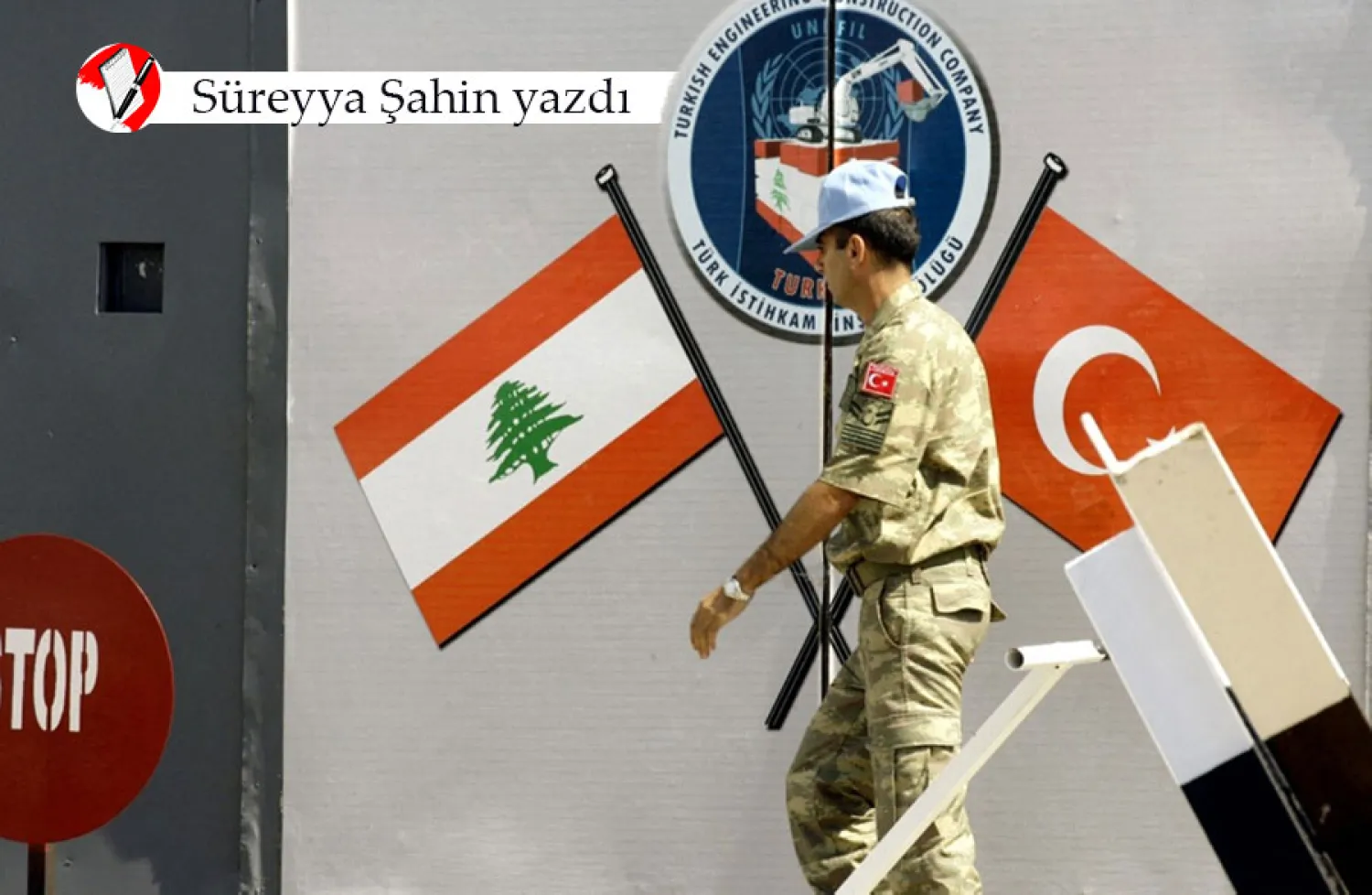 Lübnan'ın güneyindeki Sayda köyünde bir Türk inşaat şirketinin üssünde, Birleşmiş Milletler Lübnan Geçici Gücü'ne (UNIFIL) ait araçlar park halinde görülüyor (AFP)
