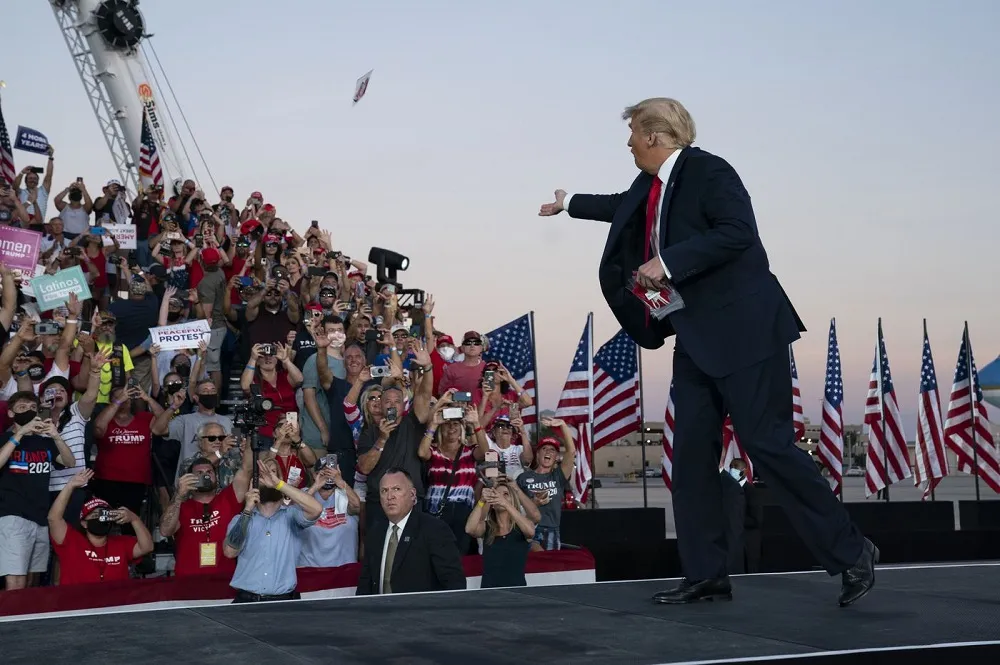 Trump Rally Small Picture Trump Holds 1st Rally since Contracting Coronavirus