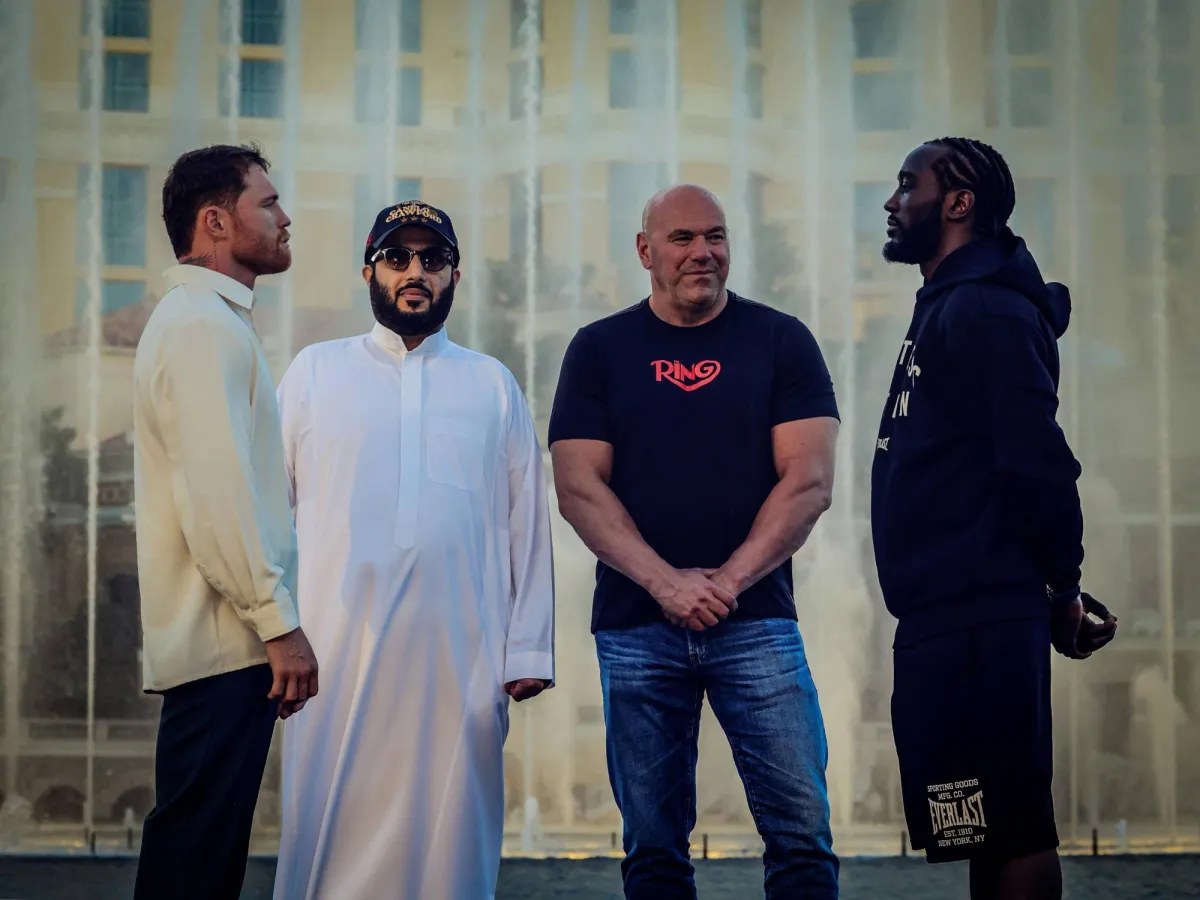 تركي آل الشيخ يحضر أول مواجهة «Face Off» بين كانيلو وكروفورد في لاس فيغاس