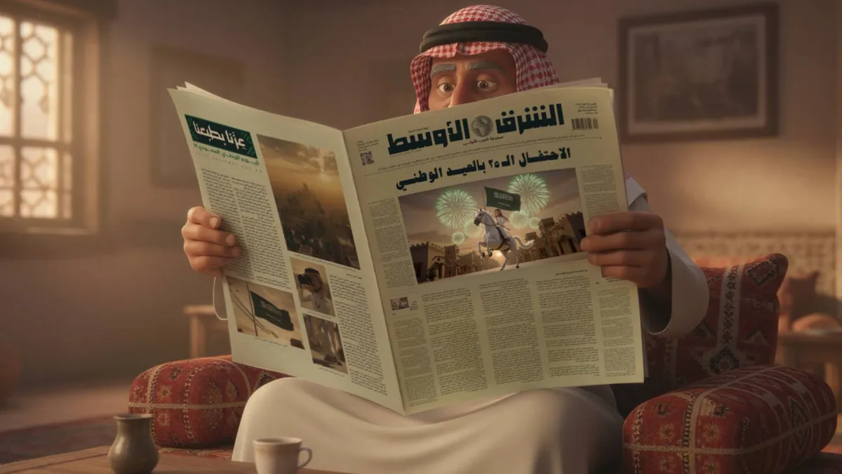 «الشرق الأوسط» في صدارة فيلم SRMG لليوم الوطني السعودي
