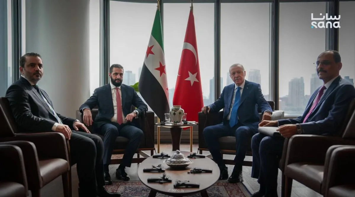 إردوغان يلتقي الشرع على هامش اجتماعات الجمعية العامة للأمم المتحدة