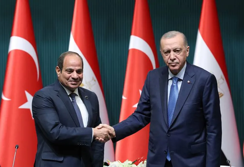 إردوغان: علاقات تركيا ومصر وصلت إلى مستويات تاريخية
لفت إلى استئناف مناورات «بحر الصداقة»... وأكد التمسك بحصة بلاده من موارد شرق المتوسط