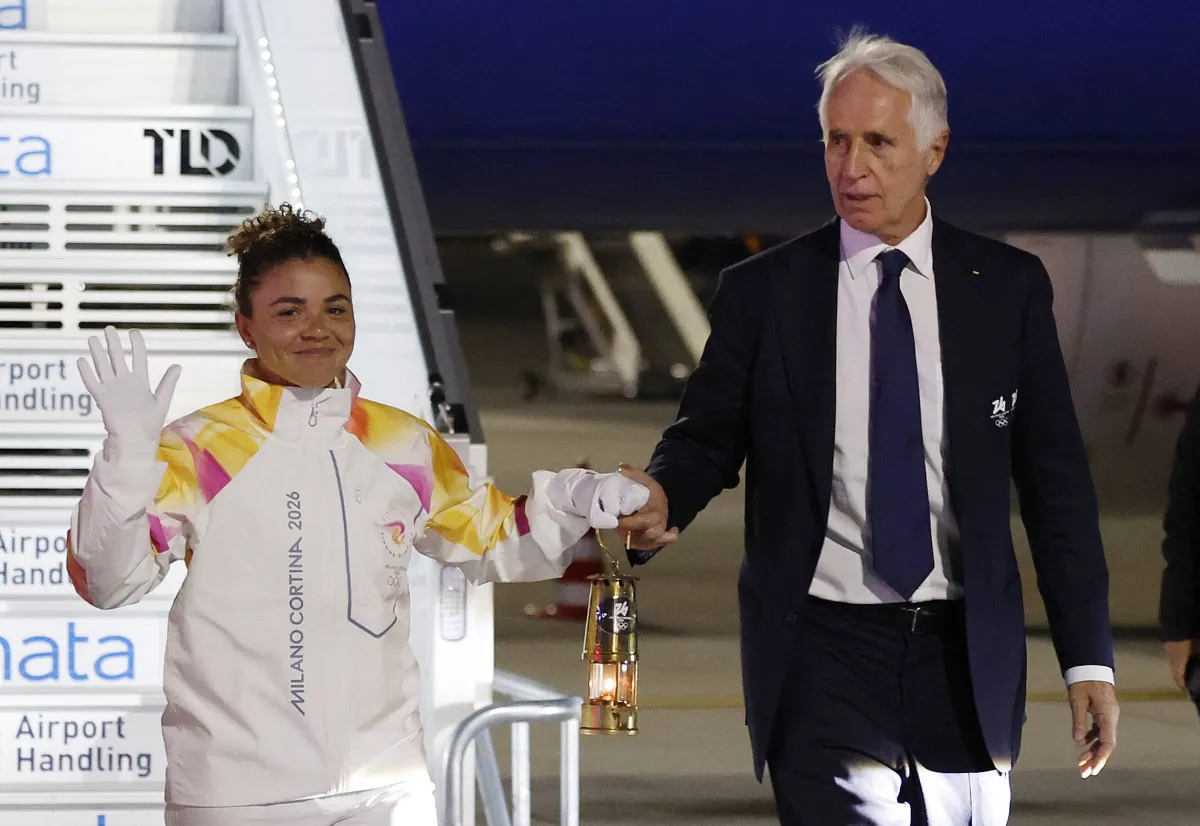 Flame Arrives in Italy for Milano Cortina Winter Games