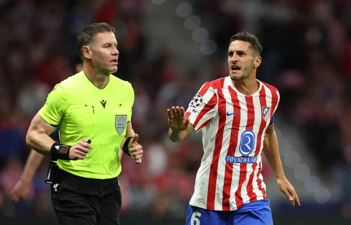 كوكي قائد أتلتيكو مدريد ينتقد التحكيم بعد مواجهة أرسنال في دوري الأبطال