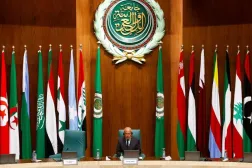Arab League Secretary-General Ahmed Aboul Gheit at the Arab League headquarters in Cairo, Egypt. (Reuters file photo)