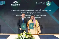 Saudi Assistant Minister of Defense for Executive Affairs Dr. Khaled bin Hussein Al-Biyari and Navantia Chairman and CEO Ricardo García-Baquero signed the contract on behalf of their respective sides. SPA