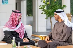 Minister of Defense Prince Khalid bin Salman bin Abdulaziz met in Abu Dhabi on Tuesday with United Arab Emirates President Sheikh Mohamed bin Zayed Al Nahyan. SPA