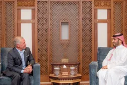 Prince Mohammed bin Salman, Saudi Crown Prince and Prime Minister, meets with Jordan’s King Abdullah II in Jeddah on Wednesday. (SPA) 