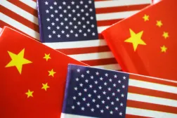 Flags of US and China are seen in this illustration picture taken August 2, 2022. REUTERS/Florence Lo/Illustration/File Photo 