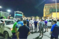 جانب من احتجاجات سكان طرابلس على اجتماع نجلاء المنقوش بإيلي كوهين في روما قبل عامين (أ.ف.ب)