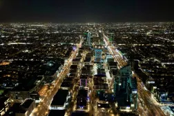 A view of Riyadh from the top of the Kingdom Center tower in the Saudi capital, on May 13, 2025. (AFP) 