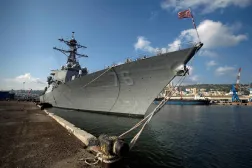 The USS Higgins is docked in the northern Israeli city of Haifa September 6, 2009. (Reuters)