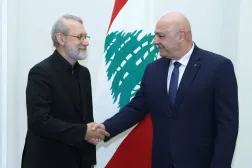 Lübnan Cumhurbaşkanı Joseph Avn, İran Yüksek Ulusal Güvenlik Konseyi Sekreteri Ali Laricani’yi kabul etti (Lübnan Cumhurbaşkanlığı)