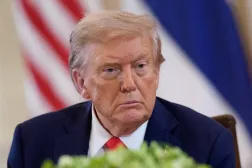 United States President Donald J Trump speaks during a Multilateral Meeting with European Leaders in the East Room of the White House in Washington, DC, USA, 18 August 2025. (EPA)