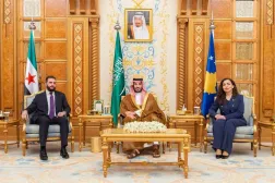 Riyad'da düzenlenen üçlü toplantıda Suudi Arabistan Veliaht Prensi, Suriye Devlet Başkanı ve Kosova Cumhurbaşkanı bir araya geldi (SPA)