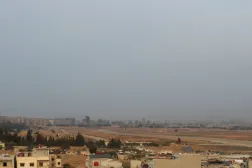 Şam'ın güneydoğusundaki el-Mezza askeri hava üssü (Arşiv- Reuters)