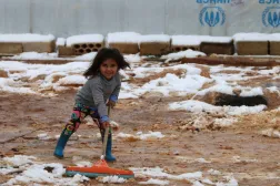 The UNHCR said it would not be able to offer as much support this coming winter, as returning Syrian refugees try to rebuild their lives. AFP
