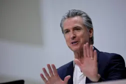 Kaliforniya Valisi Gavin Newsom, Birleşmiş Milletler İklim Değişikliği Konferansı'na katılımı sırasında (Reuters)