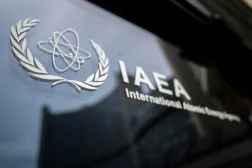 The International Atomic Energy Agency Logo - AP