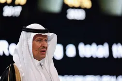 The Saudi energy minister participating in the Future Investment Initiative conference (Asharq Al-Awsat) 