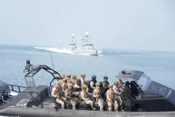 Forces taking part in the "Red Wave 8" drill. (Royal Saudi Naval Forces)
