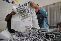  Election workers count ballots as they close a polling station, during the parliamentary election in Baghdad, Iraq, Tuesday, Nov. 11, 2025. (AP) 