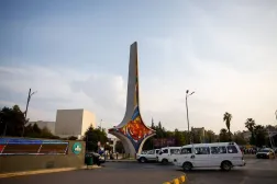 The Damascene Sword Monument at Umayyad Square in Damascus, Syria, November 12, 2025. (Reuters)