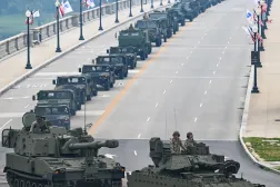 Askerî geçit töreninde ABD ordusu tankları (AFP)