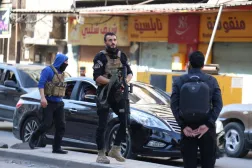 عناصر من قوى الأمن في أحد شوارع حمص (متداولة)