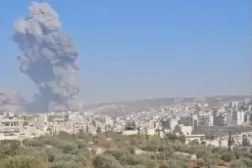 Patlamaya ait dolaşıma giren videodan bir kare