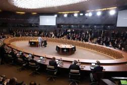 General view of the North Atlantic Council meeting during NATO Foreign Ministers' meeting at the Alliance headquarters in Brussels, Belgium, December 3, 2025. REUTERS/Yves Herman 