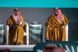 Saudi Finance Minister Mohammed al-Jadaan and Economy Minister Faisal Alibrahim attend the Saudi Budget Forum (Saudi 2026 Budget Forum) 