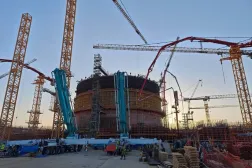 جانب من محطة «الضبعة النووية» في مصر نهاية الشهر الماضي (هيئة المحطات النووية المصرية)