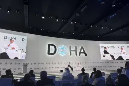 Al-Kaabi speaks at a panel discussion at the Doha Forum 2025. (X) 