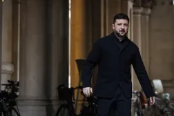 الرئيس الأوكراني فولوديمير زيلينسكي في لندن (أرشيفية - إ.ب.أ)