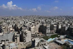 A view of Aleppo, Syria in February 2018. (AFP)