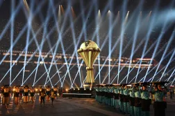 صورة من حفل افتتاح كأس الأمم الأفريقية بالمغرب 21 ديسمبر 2025 (أ.ف.ب)