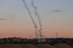 FILE PHOTO: Israel's Iron Dome anti-missile system operates for interceptions as projectiles are launched from Lebanon towards Israel, amid hostilities between Hezbollah and Israel, in northern Israel, November 26, 2024. REUTERS/Ronen Zvulun/File Photo