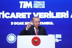 الرئيس التركي رجب طيب إردوغان متحدثاً خلال فعالية في إسطنبول السبت الماضي (الرئاسة التركية)