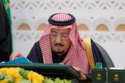 Suudi Arabistan Kralı Selman bin Abdülaziz, Riyad’da düzenlenen Suudi Arabistan Bakanlar Kurulu toplantısına başkanlık ederken (SPA)