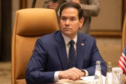 FILED - 18 February 2025, Saudi Arabia, Riyadh: US Secretary of State Marco Rubio attends the American-Russian talks on Ukraine war in Diriyah Palace in Riyadh. Photo: Freddie Everett/US Department of State/dpa 