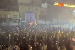 In this frame grab from video taken by an individual not employed by The Associated Press and obtained by the AP outside Iran shows people during a protest in Tehran, Iran, Friday, Jan. 9, 2026. (UGC via AP)