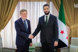 من استقبال الرئيس أحمد الشرع للوزير الألماني يوهان فاديفول في دمشق أواخر العام الماضي (سانا)