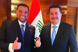 أرشيفية تجمع رئيس الوزراء العراقي محمد شياع السوداني والمبعوث الأميركي مارك سافايا (وكالة الأنباء العراقية)