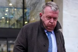 Denmark's Foreign Minister Lars Lokke Rasmussen reacts, following his and Greenland's Foreign Minister Vivian Motzfeldt meeting with US Senators Angus King (I-ME), Lisa Murkowski (R-AK), Ruben Gallego (D-AZ) and a press conference, in Washington DC, US, January 14, 2026. (Reuters) 