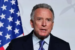 FILE PHOTO: US Special Envoy Steve Witkoff delivers a press conference upon the signing of the declaration on deploying post-ceasefire force in Ukraine, during the so-called 'Coalition of the Willing' summit, at the Elysee Palace in Paris, France, January 6, 2026. Ludovic Marin/Pool via REUTERS/File Photo