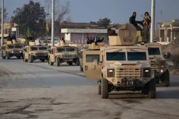 Suriye Demokratik Güçleri (SDG) birlikleri, Suriye'nin kuzeydoğusundaki Haseke bölgesine çekilme işlemlerini tamamladı. (Reuters)