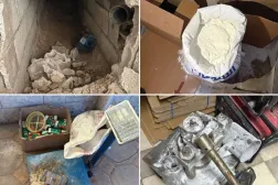 Uyuşturucu üretim laboratuvarında ele geçirilen malzemeler (Suudi Arabistan İçişleri Bakanlığı)