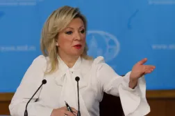 Spokeswoman of Russia's Foreign Ministry Maria Zakharova attends the annual press conference held by Foreign Minister Sergei Lavrov in Moscow, Russia January 20, 2026. REUTERS/Shamil Zhumatov