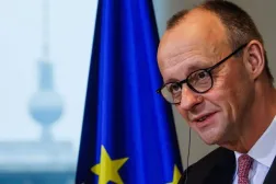 German Chancellor Friedrich Merz speaks during a press conference with Romanian Prime Minister Ilie Bolojan(not pictured) at the chancellery in Berlin, Germany, 28 January 2026. (EPA)

